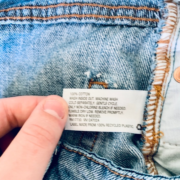 High Rise Distressed Denim Shorts - Picture 7 of 7